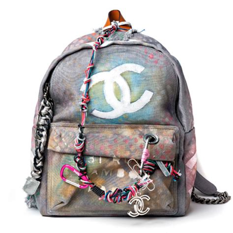 graffiti chanel backpack.